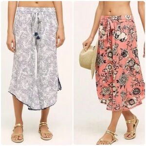 Anthropologie Mermaid Palazzo Pants in Fish and Floral Patterns Medium